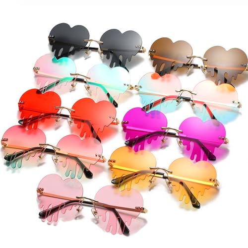 Lunettes de soleil coeur légères taille unique pour éviter les marques de nez - 3