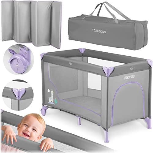 Ricokids Reisebett Baby Mit Matratze 125 x 65 x 78 cm Kinderreisebett...