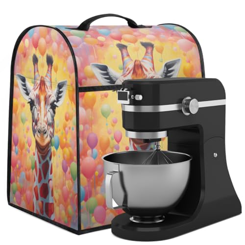 Coffee Maker Cover Balloon Giraffe Kitchen Appliance Covers Small Appliance Covers Blender Cover Juicer Cover Dust Covers for Kitchen Appliances with Top Handle and Pockets,Washable,B436