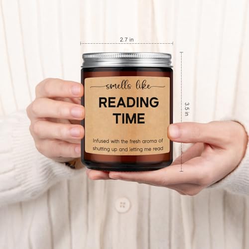 GSPY Reading Candle, Book Lovers Gifts, Readers, Bookish Present - Reading Accessories, Cute Reader Ideas - Funny Valentines, Birthday Gifts for Book Lovers Women, Bookworm, Librarian, Men, Booklover
