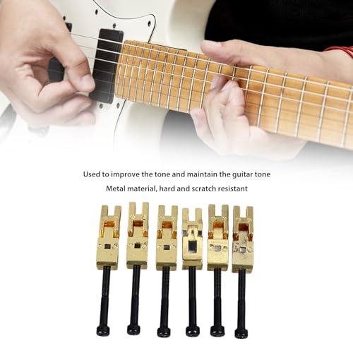 Selas Tremolo para Guitarra Elétrica, Instalação Simples, 6 Peças de Selim de Ponte de Rolo, Ajuste