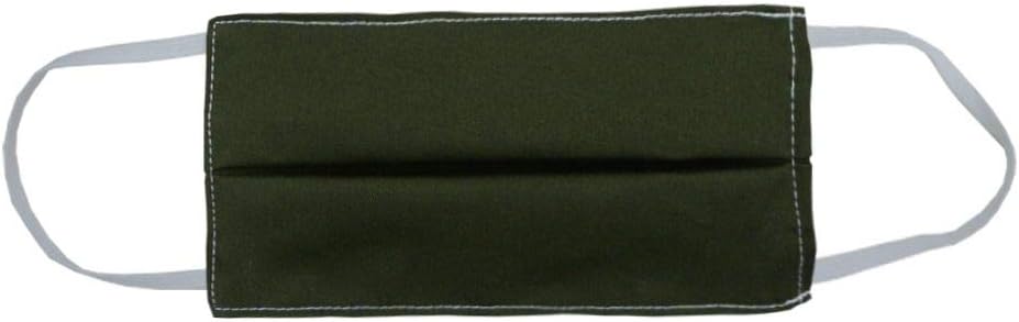 TFS Organic Cotton & Silk Face Mask - Reusable Washable Hypoallergenic Lightweight Fabric for Double Layered Protection - Reversible Design with Filter Pocket - Olive - Medium