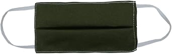 TFS Organic Cotton & Silk Face Mask - Reusable Washable Hypoallergenic Lightweight Fabric for Double Layered Protection - Reversible Design with Filter Pocket - Olive - Small