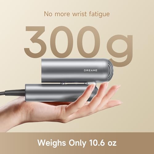 Image of Dreame Pocket Pro Hair Dryer, Dual Voltage Travel Blow Dryer with Diffuser, 1300W Professional HighSpeed Ionic Hair Blower, Fast Drying, Low Noise, Lightweight, No Heat Damage, Global Travel 120V /240V