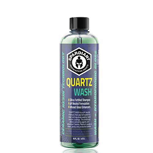 Spardiant Quartz Wash Car Shampoo – Ph Neutral Car Cleaning Shampoo - Works With Foam Cannons & Bucket Washes - Sio2 Car Wash Soap For Cleaning Ceramic Coatings, Waxes & Sealants #TOP2
