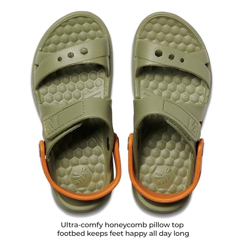 Image of Joybees UKASD.OBO.1213 Kids Adventure Sandal Olive /Burnt Orange C12 /C13