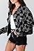 Ecosunny Womens Casual Long Sleeve Button Down Shirt Jacket Checkered Patchwork Denim Jacket Lightweight Coat Tops Black XL