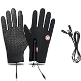 HygoSport Rechargeable Heated Electric Touchscreen Gloves,HygoSport Ultimate Touchscreen Thermal Winter Gloves,USB Waterproof Thermal Gloves (L,Black-a)
