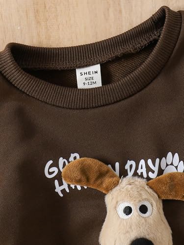 CUTIECRAZE Cuticraze Sweatshirt for Kids || Sweatshirt for Boy (Kids-10-Brown-(18-24M)) - Image 3 thumbnail