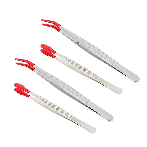 VICASKY Universal Home Tweezers Elbow Wide Tips Stainless Steel Tweezers for Stamp Jewelry Use