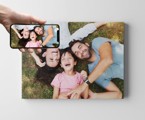 Creativa Digital Cuadro con Foto Personalizable 50×70 cm | Lona y Madera | Decoración de Pared de Gran Formato | Hecho en España