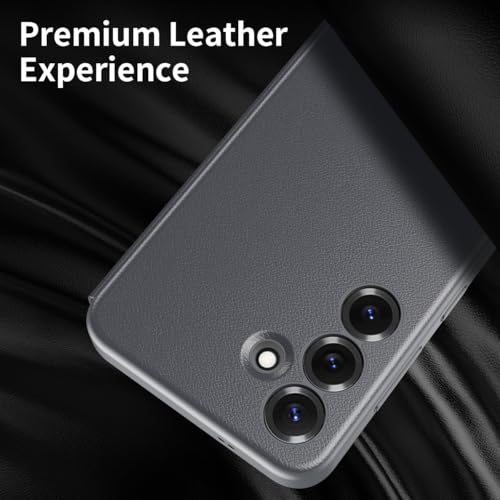Étui Galaxy A55 cuir et PC rigide de luxe avec rabat fin
