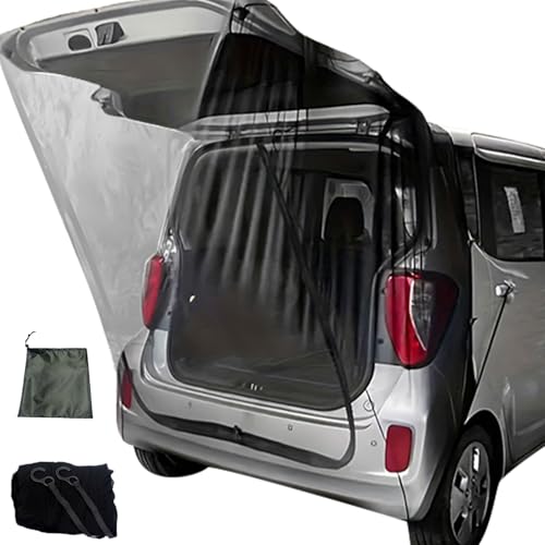 Red para maletero de coche, red de malla para el maletero del coche, protección contra los rayos UV, magnética, con cremallera bidireccional, para camping