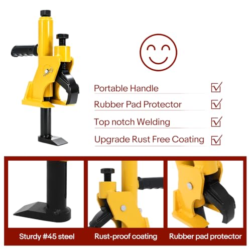Image of 38 inch-42 inch Manual Tire Bead Breaker Tire Change Tool with Rubber Pad | All Terrain Vehicle,Easy-Operated,Lightweight and Portable,Fit for 38 and 42 Inches Tires Changer,Yellow