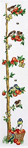 Permin Apples and Birds Bellpull Cross Stitch Kit, One