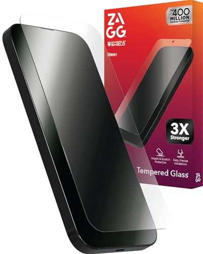 ZAGG Glass+ Samsung Galaxy S25 Edge Screen Protector Extreme Impact & Shatter Protection Scratch-Resistant Smudge-Resistant Fingerprint Scanner Compatible InvisibleShield Easy Installation