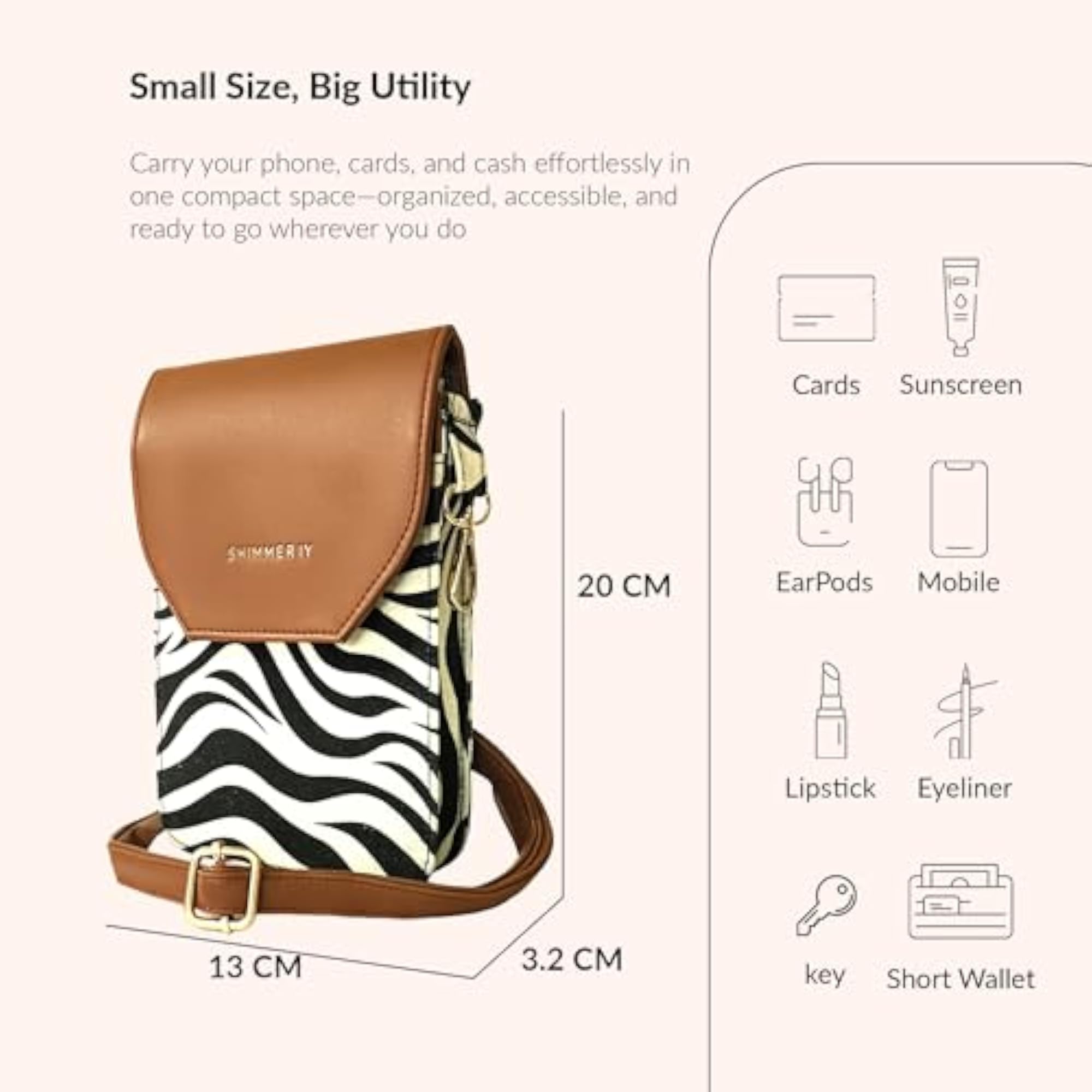 Women's Mini Crossbody Sling Bag, Vegan Leather