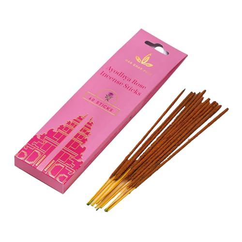Image of Rose Agarbatti Sticks for Pooja & Home |120 Incense Sticks for Home Fragrance |Natural Agarbatti Stick|Long Lasting Dhoop Agarbatti for Meditation, Temple & Room Freshener Pack of 2