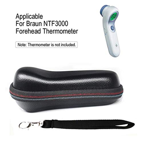 lahomia PU Case voor Thermometer Draagbare Opbergtas Zwart voor Braun NTF3000 Apparaat - Image 6