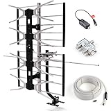 CeKay Outdoor Digital HD TV Antenna with High Gain and Low Noise Amplifier for UHF/VHF - Long Range,