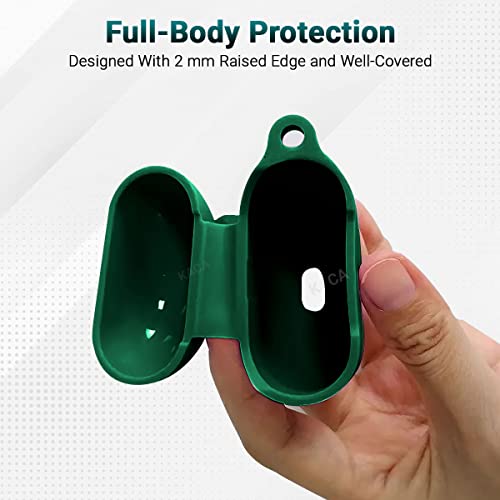 Image of KACA Protective Shockproof Silicone Cover Case with Buckle Compatible with OnePlus Buds (Green)