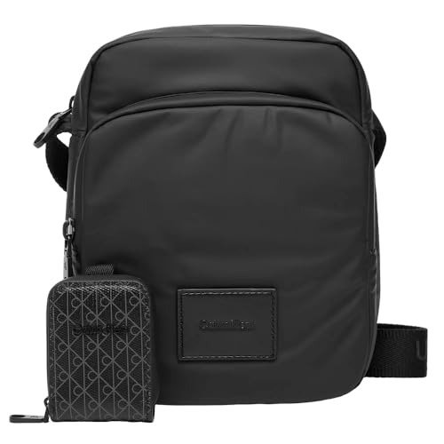 [カルバン クライン] レポーターショルダーバッグ「PUFFER UTILITY REPORTER」財布 スマホ収納可 コインポーチ付クロスボディバッグ (Black, OS) [並行輸入品]