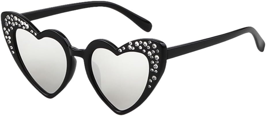 Boys and Girls Cat Eye Sunglasses Gradient Rhinestone love heart Sun glasses Shades