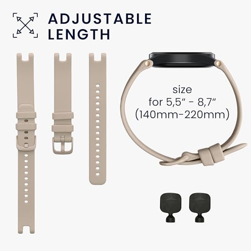 Correa de silicona compatible con Garmin Lily Sport beige miniatura 5