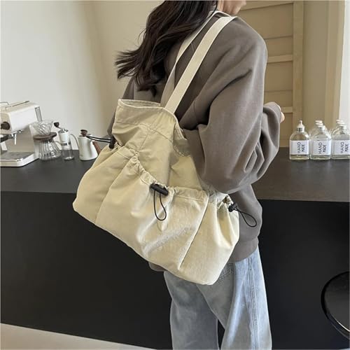 1 Piece Large Capacity Tote Bag Fashion Shoulder Canvas Bag Work Commuting Bucket Bag3