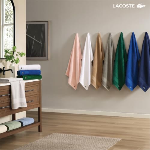 Lacoste Heritage Supima Cotton Bath Towel, Meteorite, 30" x 54", Highly Absorbent - image 8