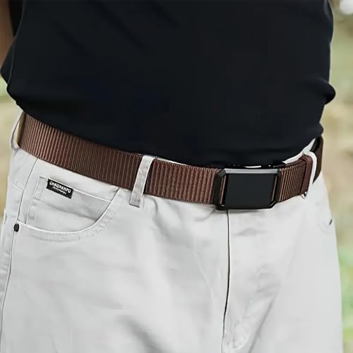 Durable Nylon Belts – Adjustable 120x3.8cm Canvas Belt with Pin Buckle and Auto Closure – Lightweight Everyday Wear3
