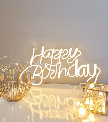 Image of Happy Birthday Neon Signs Light LED Neon Art Decorative Lights Wall Decor