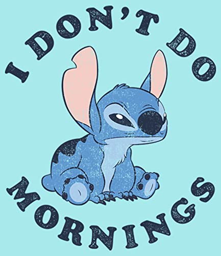 Image of Junior's Lilo & Stitch I Don't Do Mornings Stitch Cowl Neck Sweatshirt