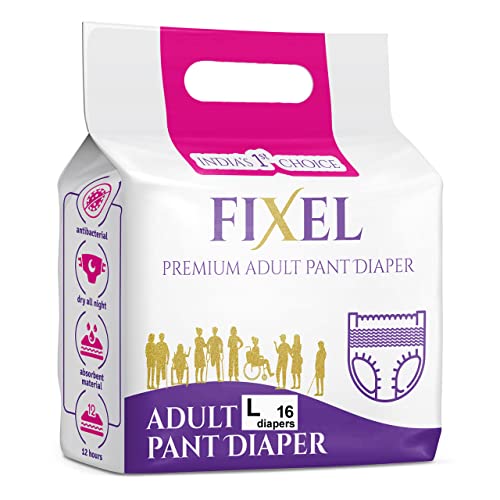 Image of FIXEL Adult diaper pants for unisex (L-size-16-count, L)