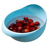 [Luvian]ボウル ザル セット 水切りボウル 濾し穴付き 米洗いボール PP素材 素早くお米がとげる こめとぎボウル 細密穴設計 直接水切り 人気 深型ざる 時短調理 キッチン用品 20cmサイズ 多色選択 主婦向け