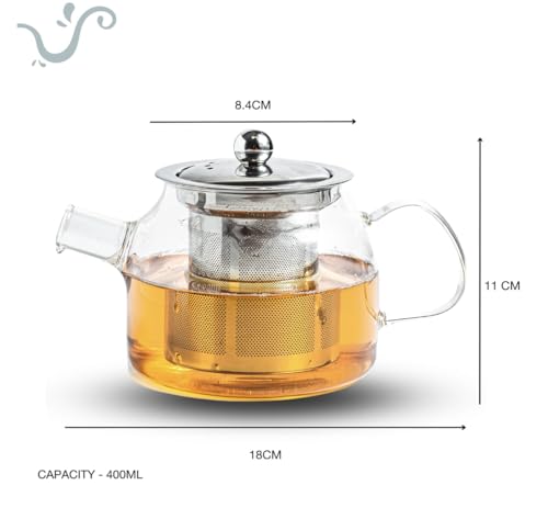 Image of Inspire Glass Teapot 400ml, Customised - Tea Obsessed