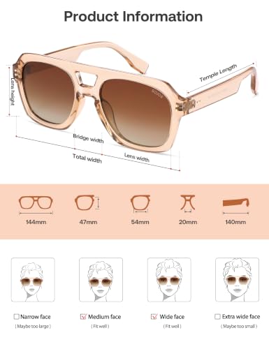Image of SOJOS Retro Polarized Aviator Sunglasses Womens Mens SJ2385