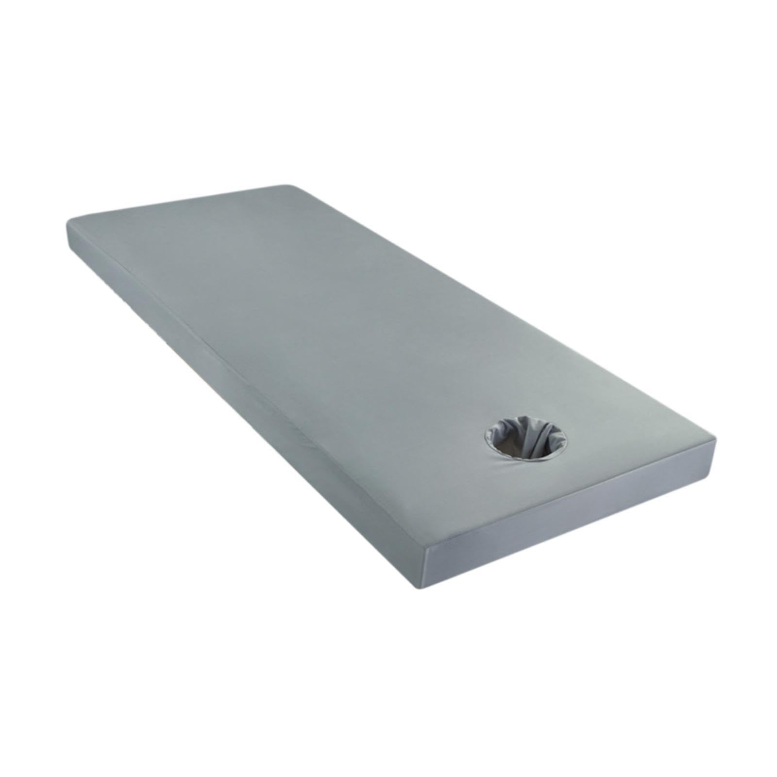 ALCXAZS Massage Table Cover Ensures Comfort And Cleanliness With High Elastic Waterproof Features Spas And Salons Resuable Waterproof Face Hole Fitted Sheet, grey, 80x190cm