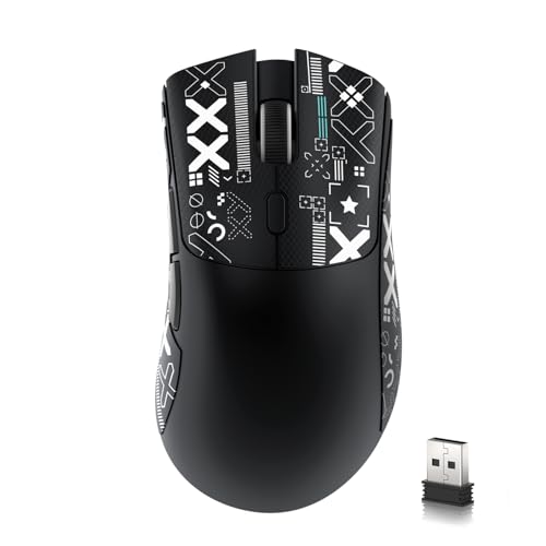 Souris de jeu 59g sans fil Bluetooth 18000 DPI Attack Shark R1 noire 5 boutons
