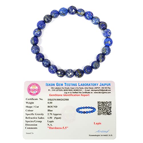 Image of Reiki Crystal Products Certified Natural Crystal Stone 8 mm Diamond Cut /Faceted Beads Bracelet for Men & Women | Reiki Charged Gemstone Bracelet | Multiple Crystal Variants Available