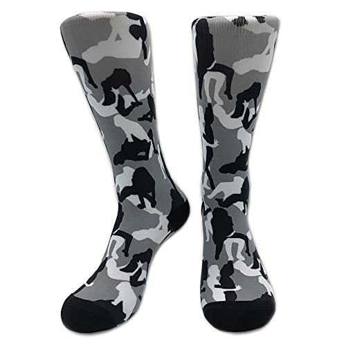 Womens Mens Kamasutra Patterned Printed Fun Socks-Novelty Crazy Socks 360 Crew Socks Funny Gifts