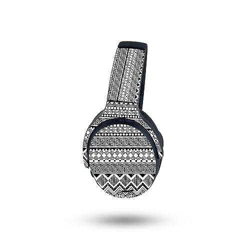 Image of MightySkins Carbon Fiber Skin Compatible with Skullcandy Crusher ANC 2 - Black Aztec | Protective, Durable Textured Carbon Fiber Finish | Easy to Apply