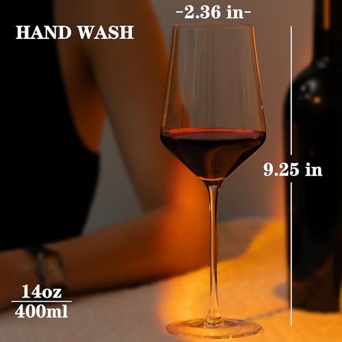 Roaishey WG003 White Wine Glasses Set Of 4 - Hand Blown Crystal Wine Glasses - Modern Wine Glasses With Long Stem - Perfect For Red & White - Wine Lovers Gifts For Women - Birthday Wedding Anniversary thumb #1