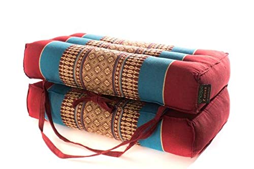 Foldable Cushion - Organic Kapok Filling, use Folded and Unfolded for Meditation, Soft Yoga Prop, Portable Cushion