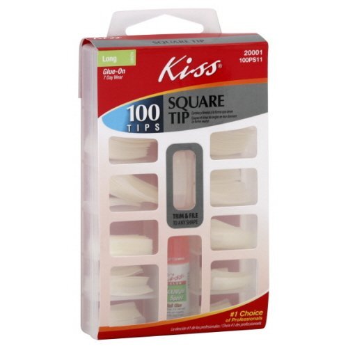 Kiss 100-Nails Square Tip (2-pack)