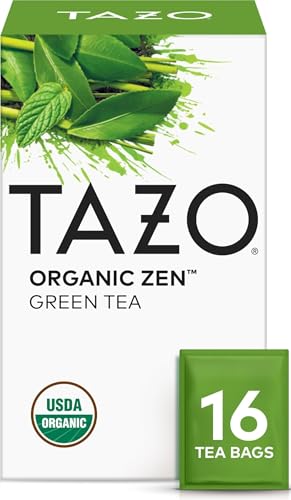 TAZO Organic Zen Green Tea, Caffeinated Tea...