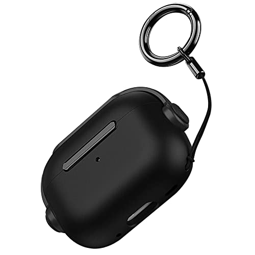 Image of Amazon Basics Tough Shockproof with Lock Cover Case Compatible with Airpods Pro 2 / Airpods Pro GEN-2 (2022) - Black