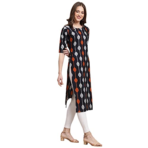 Image of Pinkmint Women's Crepe Digital Print Straight Kurta