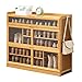 BENO Estante Zapatero Mini Zapatero Pequeño Organizador De Zapatero De Madera con Ganchos Zapatero Transparente De Puerta Abatible De 5 Niveles Multiuso Zapatero