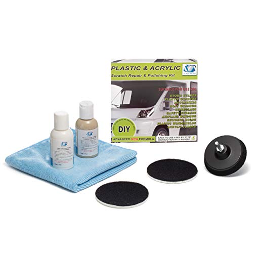 Glass Polish GP31003 Kit de Polissage pour Plastique et Acrylique, élimine Le Brouillard, restaure Les Surfaces décolorées